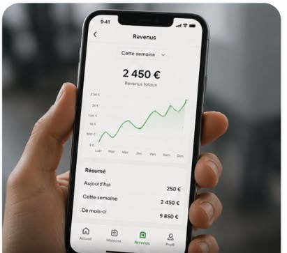 Suivi des revenus - La Foudre app feature